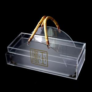 Frosted Clear Acrylic Box for Gift with Print China Manufacturer