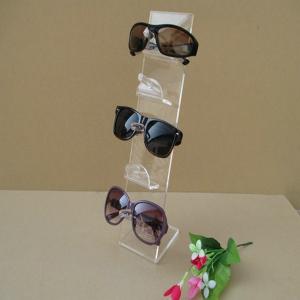 L Shape Acrylic 5 Eyeglasses Display Rack, 5 Pairs Eyewear Display Stand