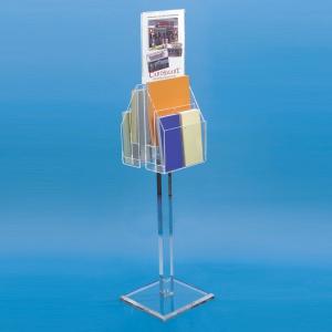 Customize Clear Acrylic Brochure Menu Poster Stand