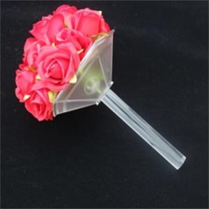 Transparent Acrylic Wedding Rose Flower Bouquet Holder