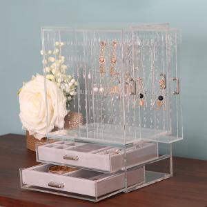Clear acrylic cosmetic display CLAM-04