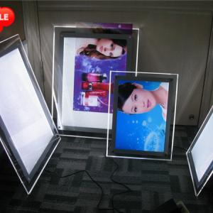 Promotion Gift Acrylic Illuminated LED Picture Frame/Plastic PMMA Poster Photo Frame