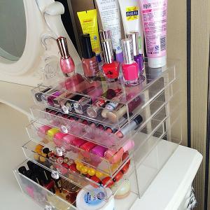 Large 5 Drawers Makeup Organizer and Acrylic Cosmetics Storage Cases