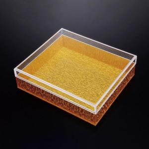 Transparent acrylic gold jewelry display box display