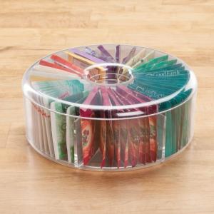 8 Inch Round Acrylic Tea Storage Box