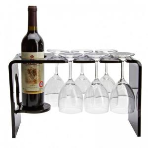 Hotsale Customized Black Acrylic Wine Display Racks Lucite Bottle Wine Holder