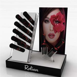 Custom Creative Acrylic Lipstick Makup Organizer Cosmetic Display with Poster
