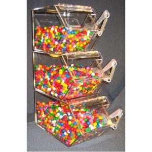 Plexiglass Acrylic 3 Tier Stackable Candy Bins
