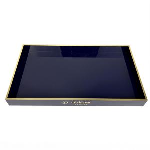 Rectangle Dark Blue Acrylic Cosmetic Tray China Manufacturer