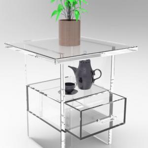 New Design Chinese Style Acrylic Coffee Tea Desk Furniture