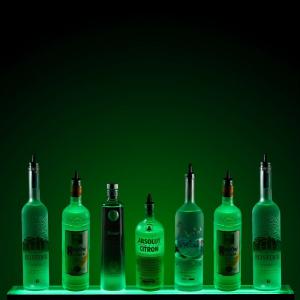 Acrylic LED Wine Bottle Display, LED Liquor Bottle Display Shelf