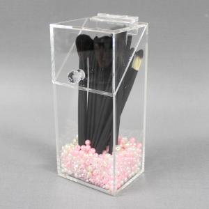 Clear Acrylic Makeup Brush Holder with Lid China Manufacturer
