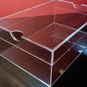 Customize Atd-127 Laser Engraved Acrylic Clear Shoe Box