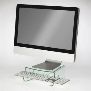 Custom Clear Ergonomic Acrylic Monitor Stand Riser Desk Computer Holder Acrylic Computer Stand