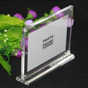 Transparent A5 Sign Holder Acrylic Magnetic Picture Display Frame with Base