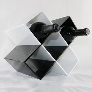 Black and white acrylic wine display stand display