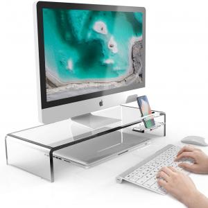 Metiya Acrylic Monitor Stand with Phone Holder PC Desktop Stand