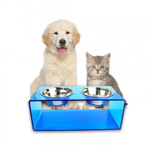 Crystal Two Bowls Dog Feeder For Pet Bowl China Manufacturer