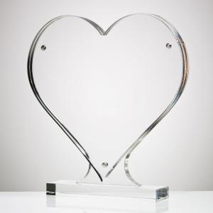 Elegant Heart Shape Custom Size Acrylic Picture Frames