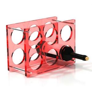 Custom Acrylic Wine Rack Vertical Standing Wine Acrylic Holder Stand
