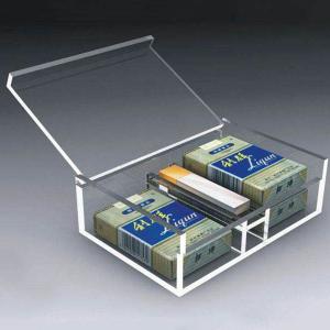 Transparent acrylic cigarette box manufacturer display