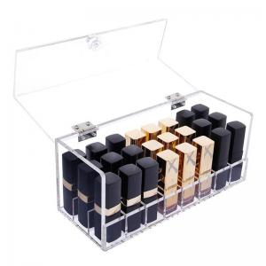 Custom Plexiglasss Acrylic 24 Spaces Lipgloss Holder Clear Acrylic Lipstick Organizer