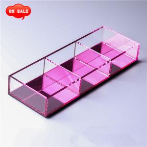3-Section Acrylic Vanity Tray, Lucite Jewelry Box Makeup Cosmetic Display Organizer