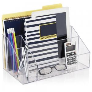 Custom Wholesale Clear Acrylic Office Desk Organizer