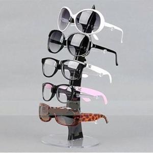 Acrylic 5 Pairs Sunglasses Glasses Show Rack Counter Display Stand Holder