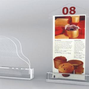 PMMA menu holder acrylic display