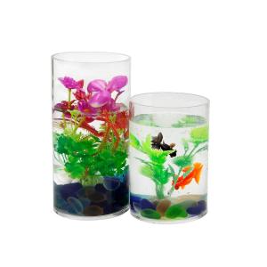 Cylinder Small Acrylic Fish Tank Mini Betta Fish Tank
