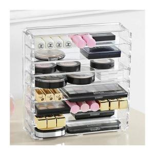Acrylic Cosmetics Storage Display Eyeshadow Palette Makeup Organizer with Removable Dividers