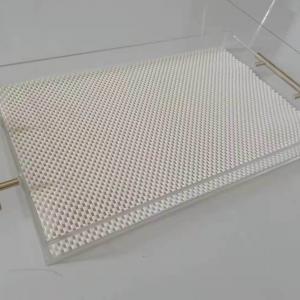 Metal Handles Acrylic Tray with Removable Grip Lining