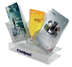 Customized popular acrylic brochure holder