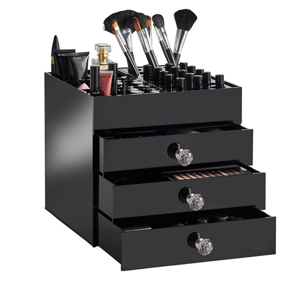Acrylic Cosmetics Makeup Display Storage Organiser Drawer Beauty Case Box