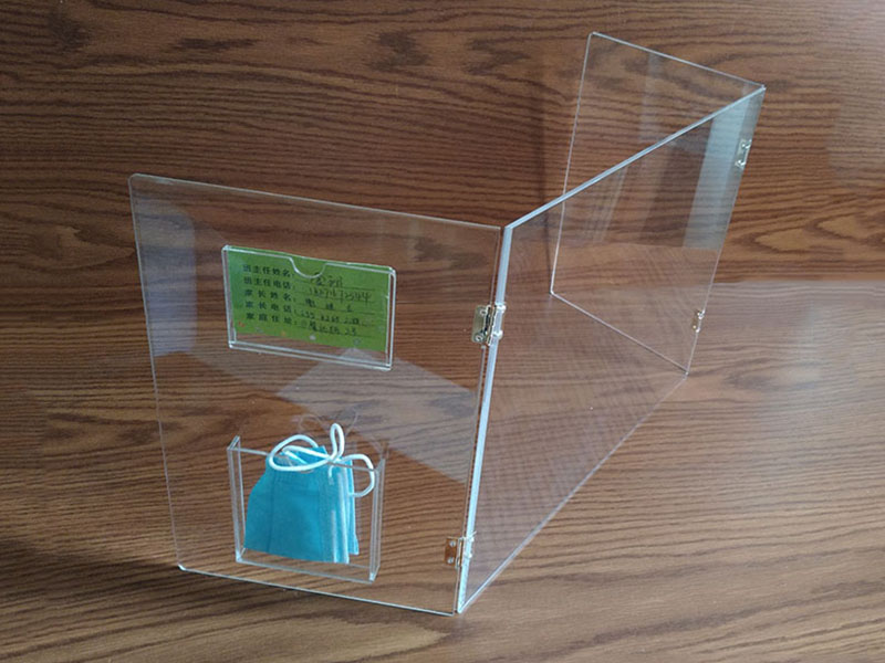 Virus transparent acrylic protective isolation boa display