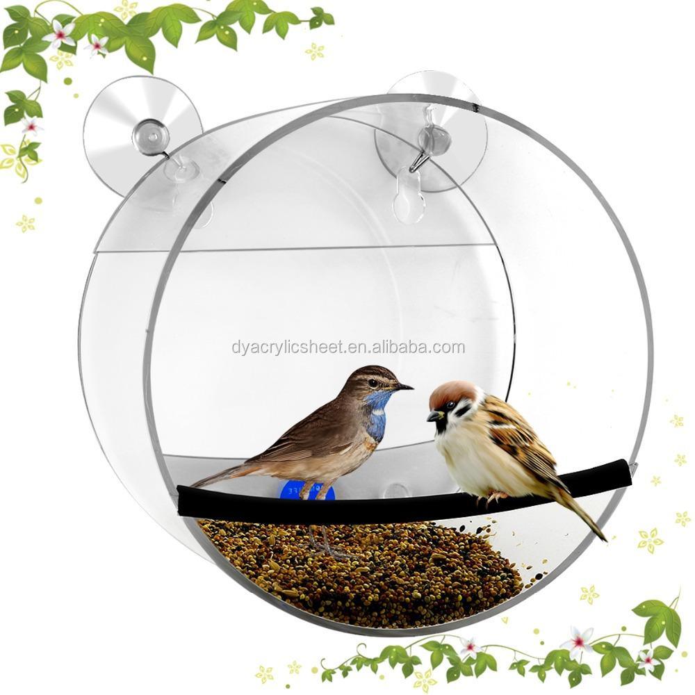 Custom Pet Parrot Aviary House Clear Acrylic Bird Cage