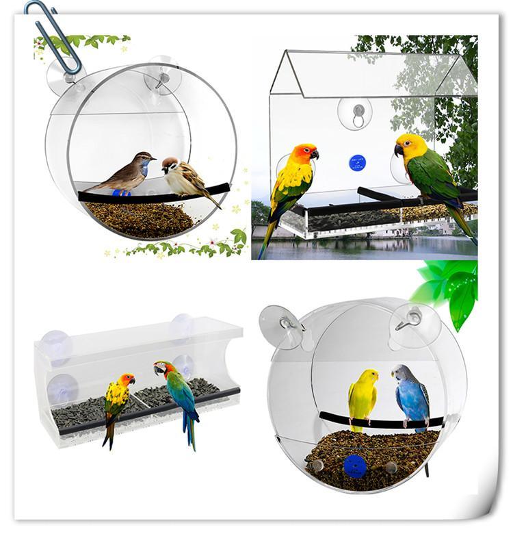 Custom Pet Parrot Aviary House Clear Acrylic Bird Cage