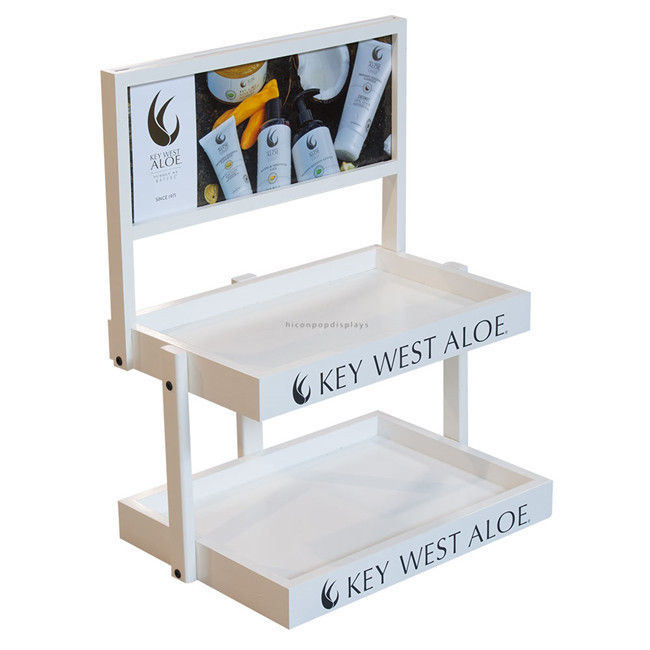 Acrylic Wood Display Shelf Rack for Cosmetic Display Stand