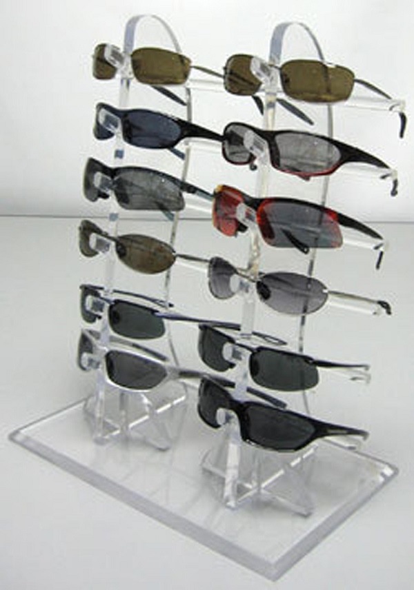 Custom Clear Acrylic Eyewear Display Stand. Sunglasses Display, Eyeglass Display