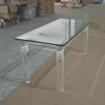 Transparent desk|dining table order display