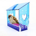 Bule Acrylic Bird House Hanging Wall with Print China Manufacturer