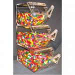 Plexiglass Acrylic 3 Tier Stackable Candy Bins