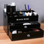 Countertop Black Acrylic Makeup Jewelry Organizer