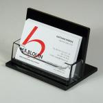 Black and clear acrylic business card holer