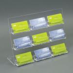 Clear acrylic card holder with 9 boxes
