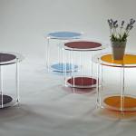 Round acrylic coffee table display